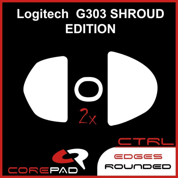 Corepad Skatez CTRL Mouse Feet for Logitech G303 Shroud Edition - Ultra Smooth Gliding, Enhanced Precision for Gaming & Esports - Perfect for FPS, MOBA, and Competitive Gaming
