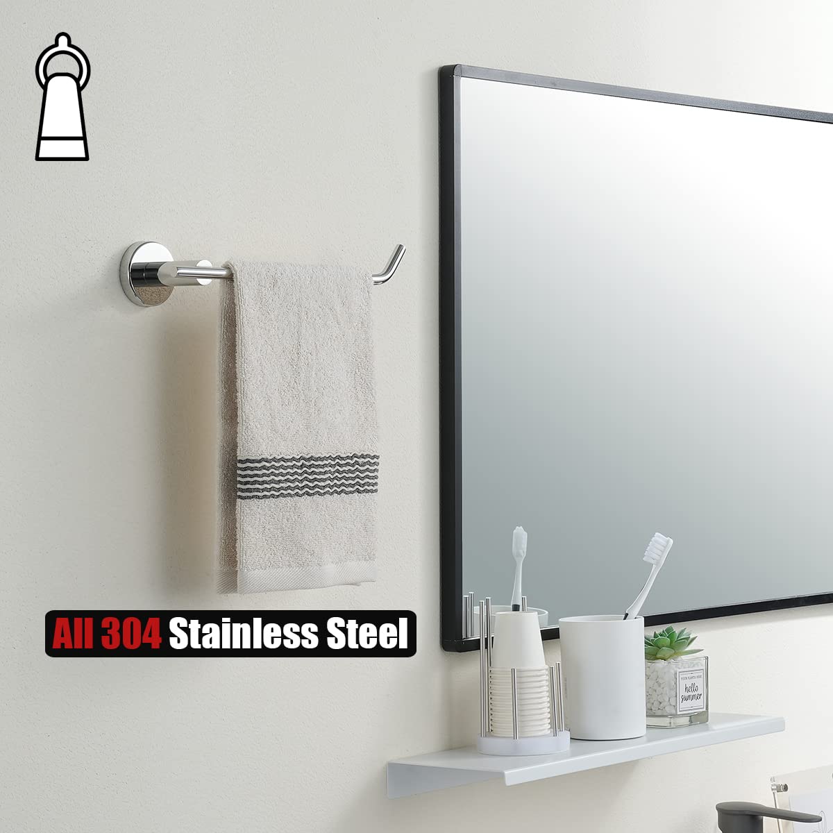 JQK 5-Piece Chrome Bathroom Hardware Set - 24