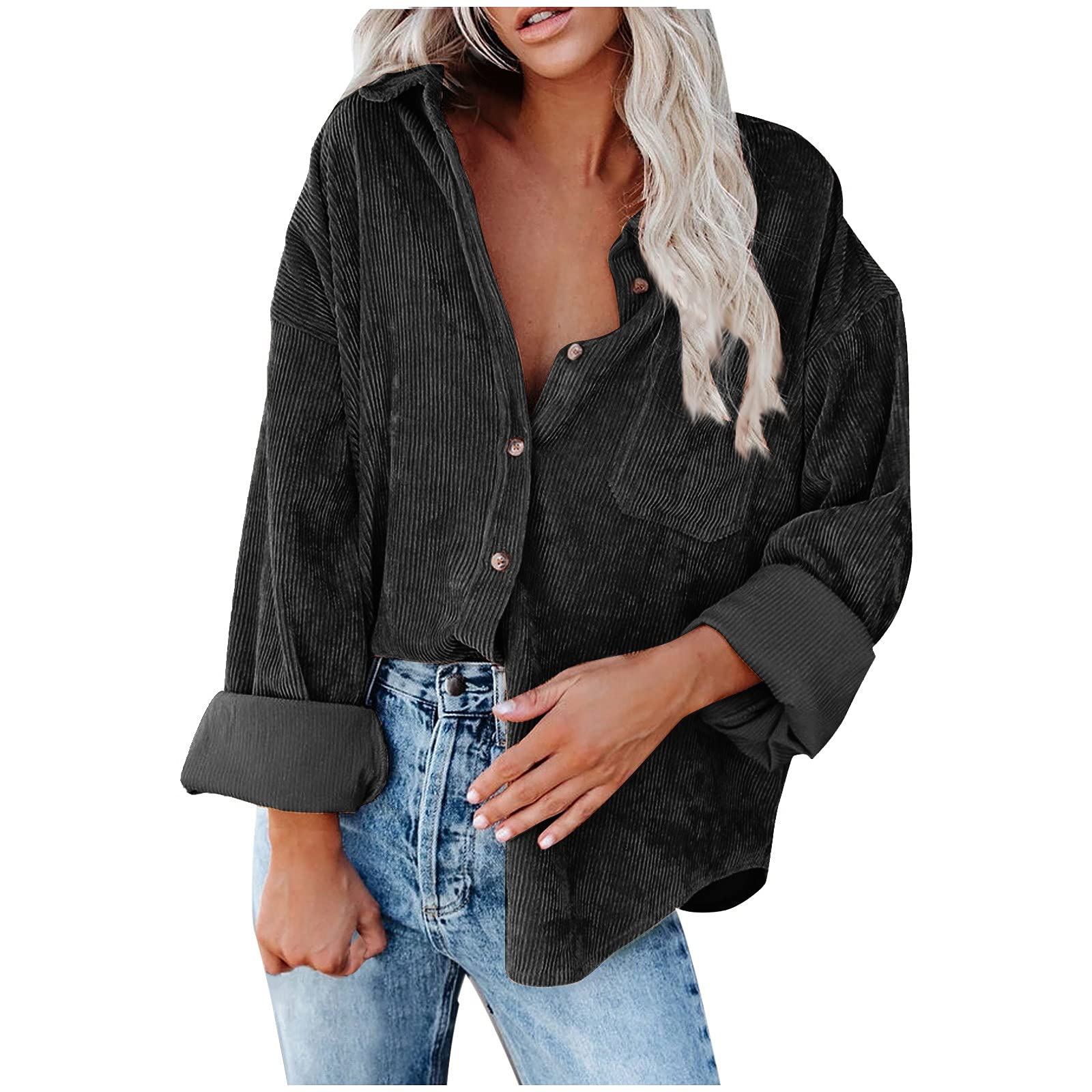 Suleux Women's Light Blue Denim Scrub Jacket - Fleece Lined Zip Up Jean Jacket for Women - Perfect for Work, Casual Outfits & Outdoor Activities