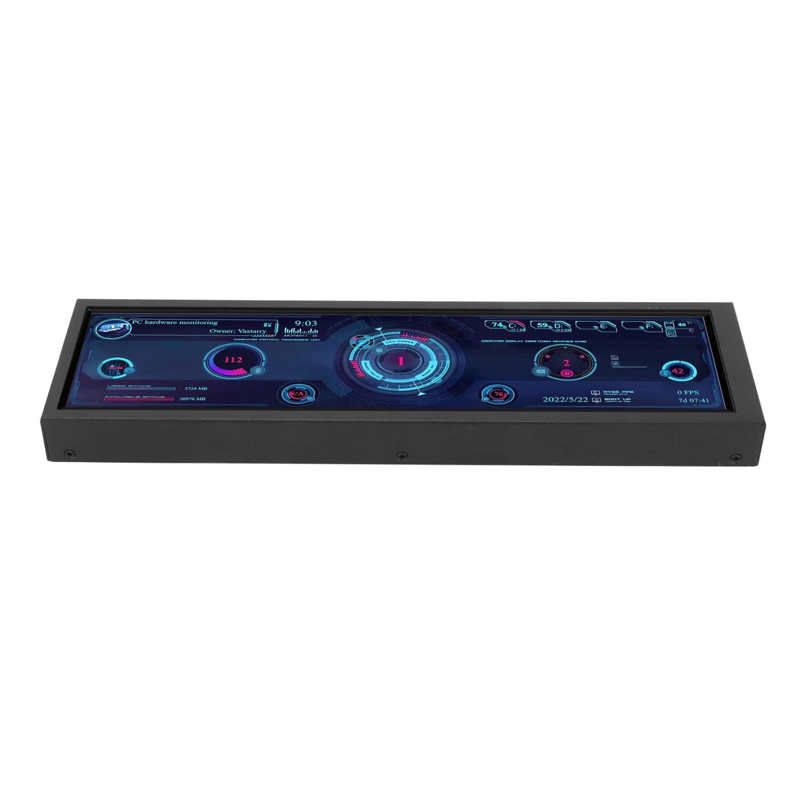 8.8 Inch IPS Temperature Monitor for Raspberry Pi & PC - DIY Kit with Sub Screen for CPU/GPU/SSD Data Monitoring - Compatible with Linux & Windows - Perfect for Gaming Rigs, Workstations & Home Servers