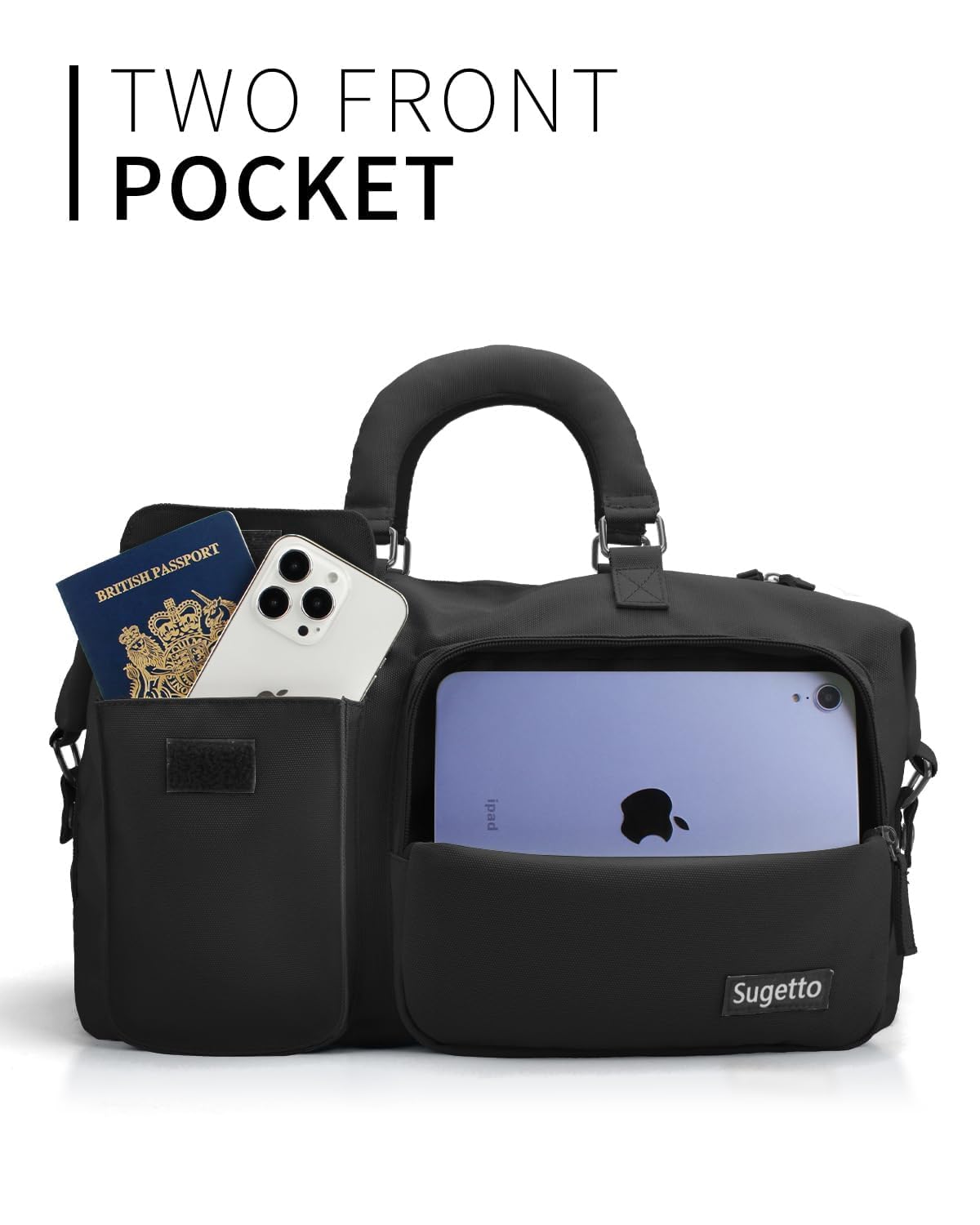 Stylish Travel Duffle Bag for Women & Men - Lightweight Carry-On Weekender with Shoe Compartment | Perfect for Gym, Weekend Trips & Air Travel