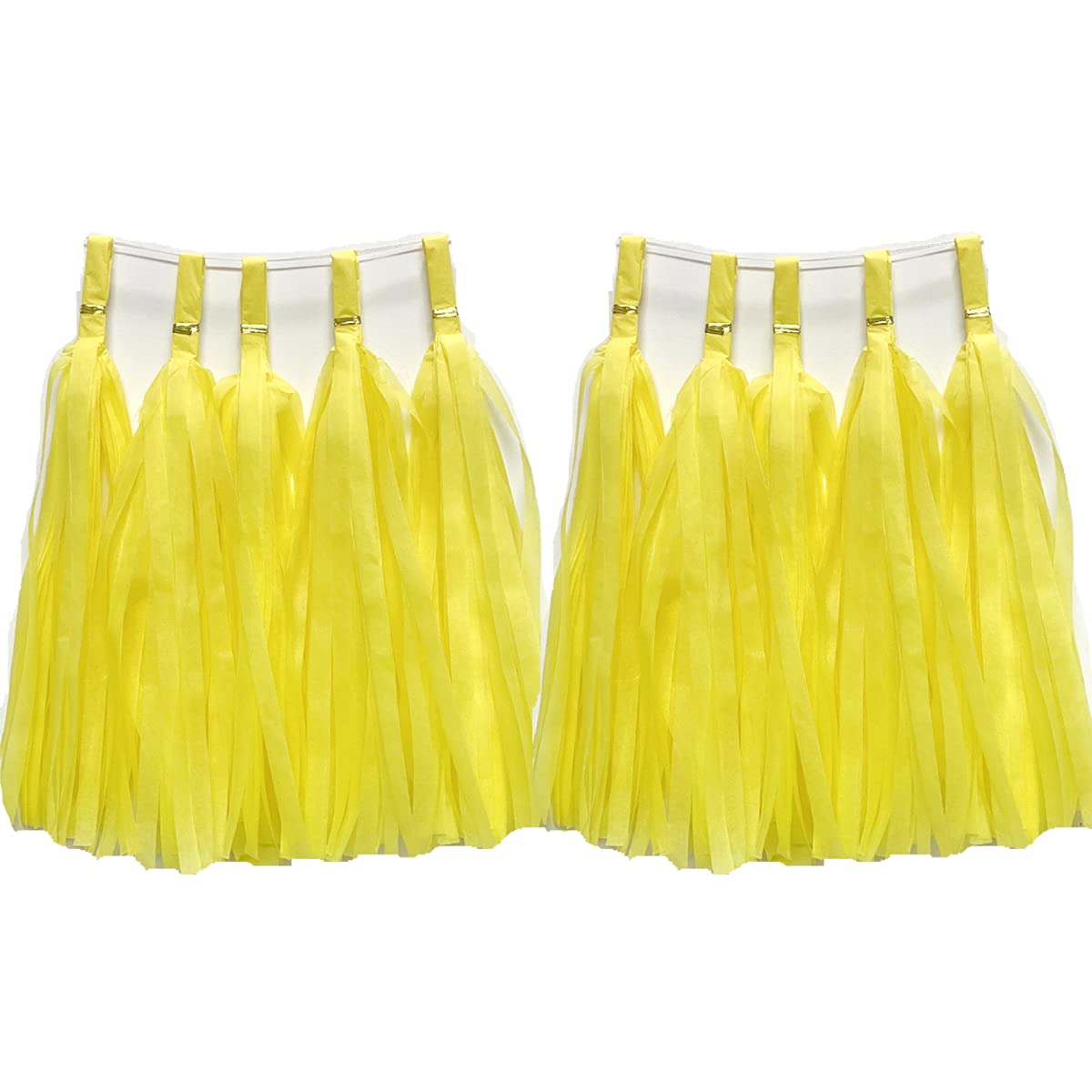 Yellow Tissue Tassel Garland - Party & Wedding Decor for Baby Showers