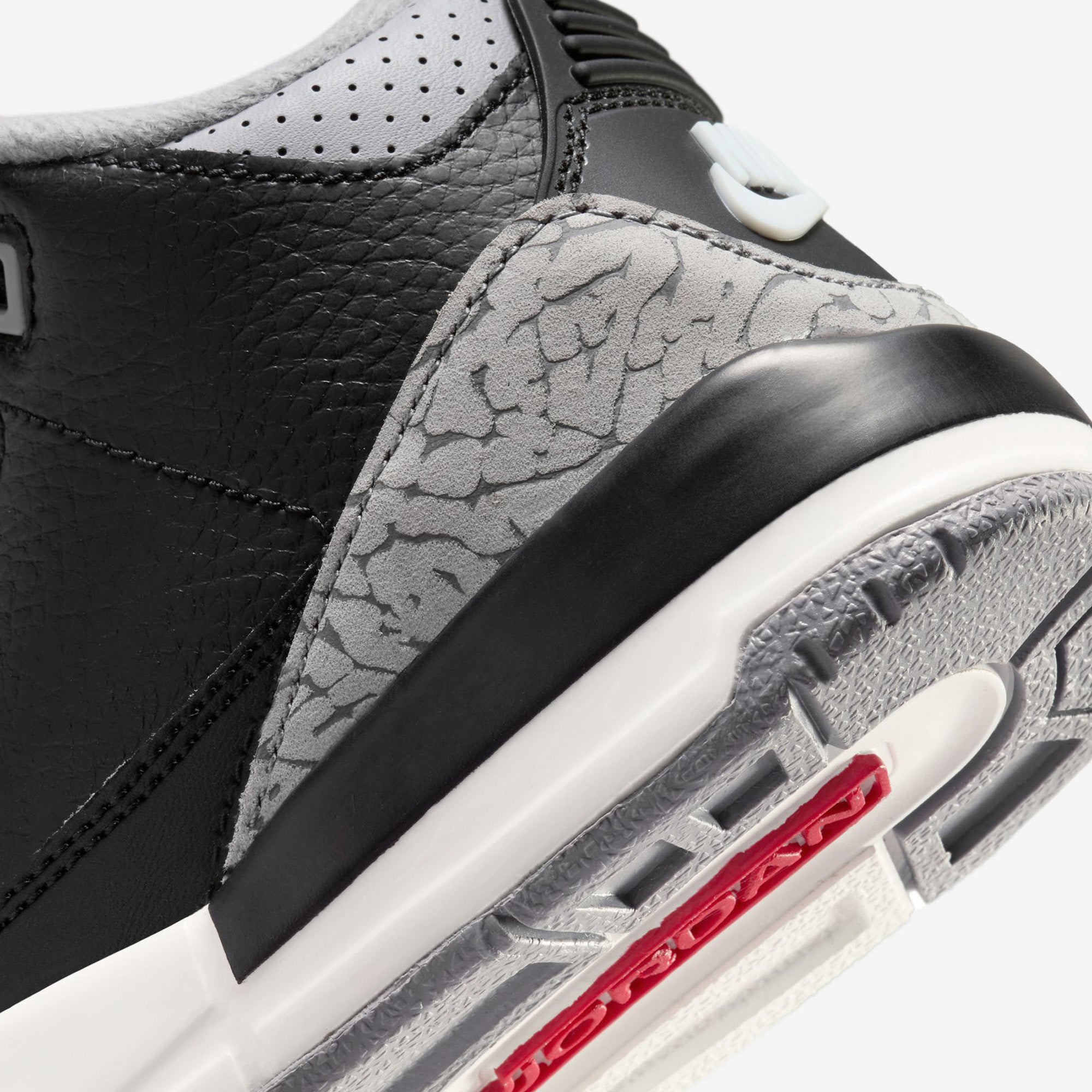 Air Jordan 3 Retro 'Black Cement' PS Sneakers (2024) - Men's Basketball Shoes for Streetwear & Casual Style