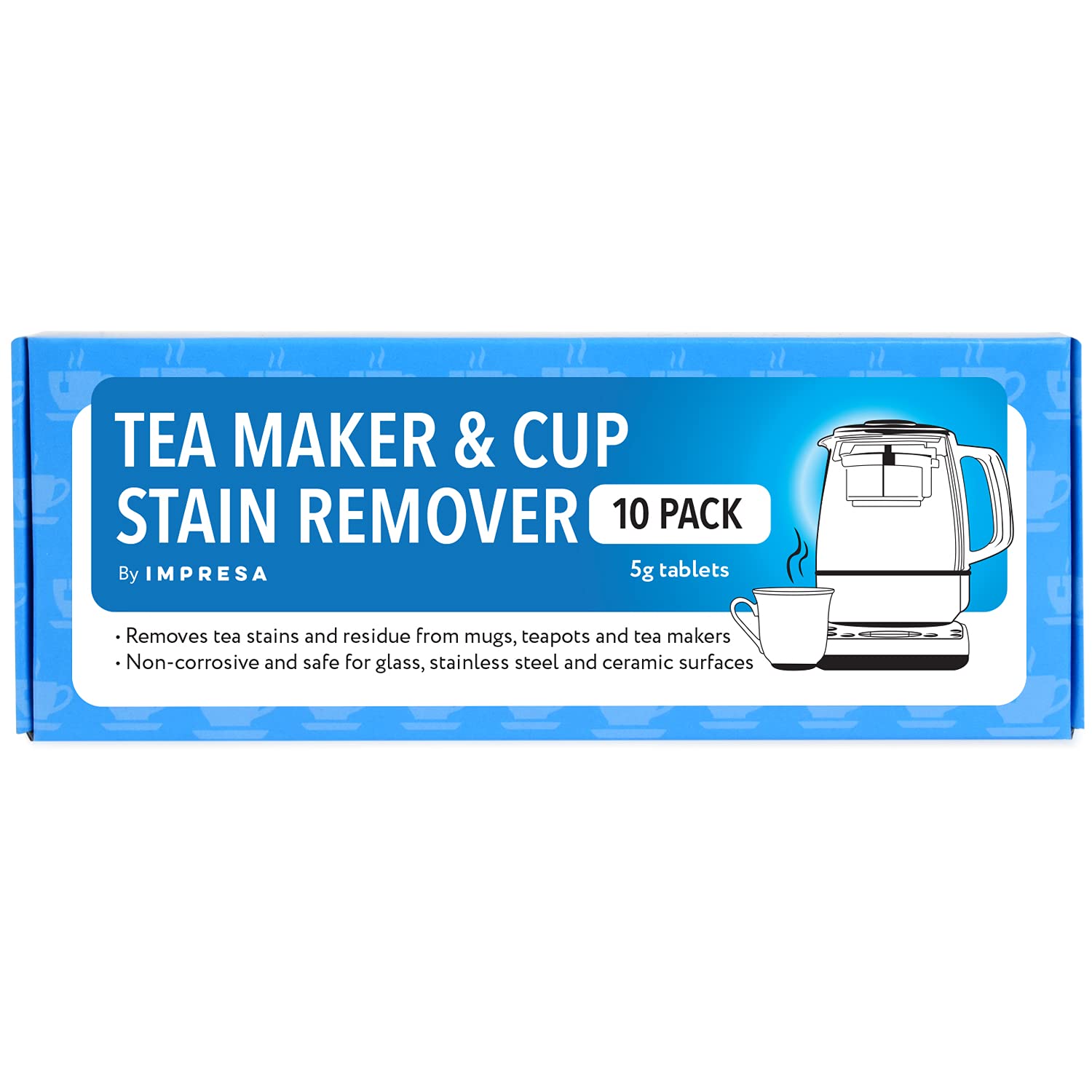 IMPRESA [10 Pack] Tea Maker Cleaner Tablets for Breville BTM100 - Safe Non-Corrosive Lime Scale Remover & Coffee Maker Descaler - Works for Electric Kettles, Keurig, and More - Perfect for Home & Office Use