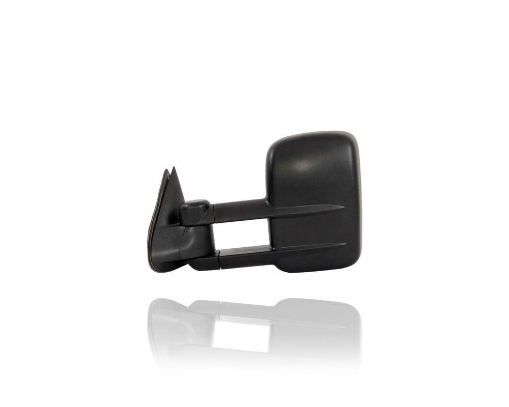 Replacement Door Mirror for 1999-2007 Chevrolet Silverado & GMC Sierra - Manual Extendable Foldaway Wide Horizontal Mirror - Left Side Driver Side (Part #15172060) - Perfect for Truck Upgrades & Road Safety