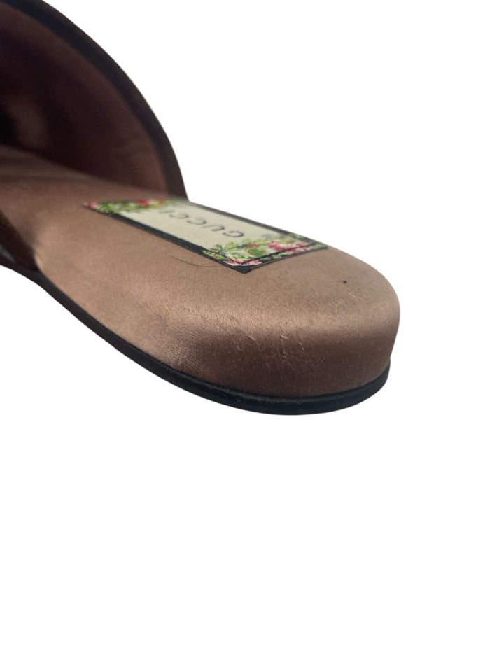 Gucci Velvet GG Monogram Crystal Mules for Women - Size 37 (US 7) - Luxury Designer House Slippers for Home, Parties & Special Occasions