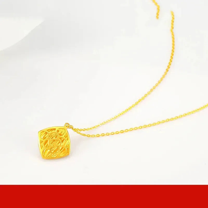24K Pure Gold Necklace Real AU 999 Solid Gold Chain - Classic & Trendy Fine Jewelry for Women - Perfect for Parties, Weddings & Special Occasions - Hot New 2023 Collection