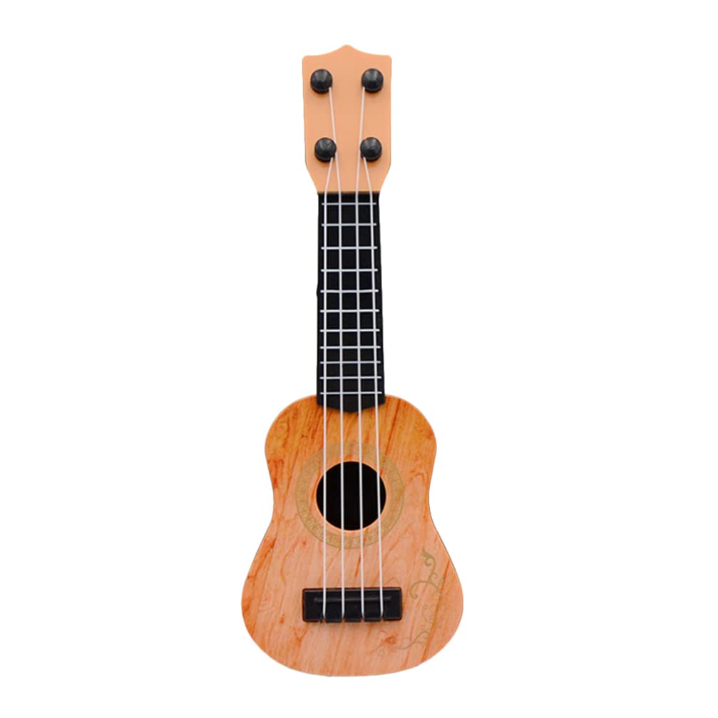 Kisangel Mini Ukulele Toy for Kids - 4 String Beginner Musical Instrument with Light Brown Finish | Educational Guitar Plaything for Toddlers & Children | Perfect for Birthday Gifts, Music Lessons & Early Learning Development