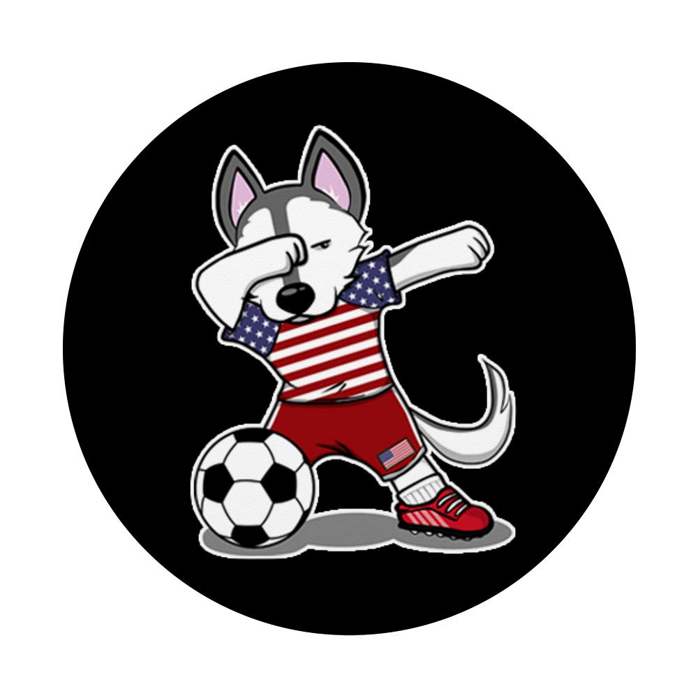 USA Flag Soccer Jersey for Husky Fans - American Football Fan Gear with Swappable PopGrip for Phones | Perfect for Game Day, Tailgating & Showing Team Spirit