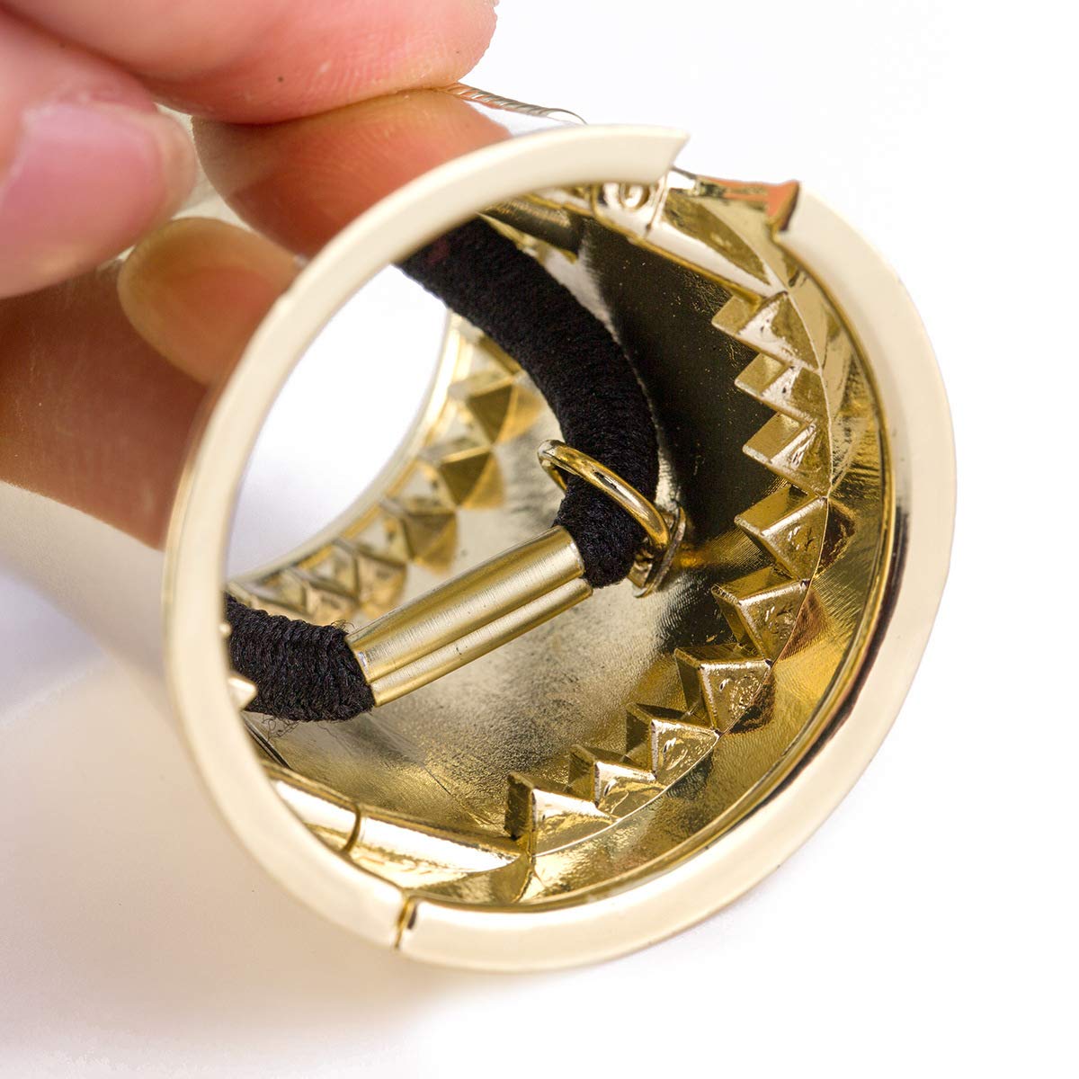2PCS Metal Hair Cuffs - Gold & Silver Ponytail Holders for Women & Girls - Party & Daily Wear