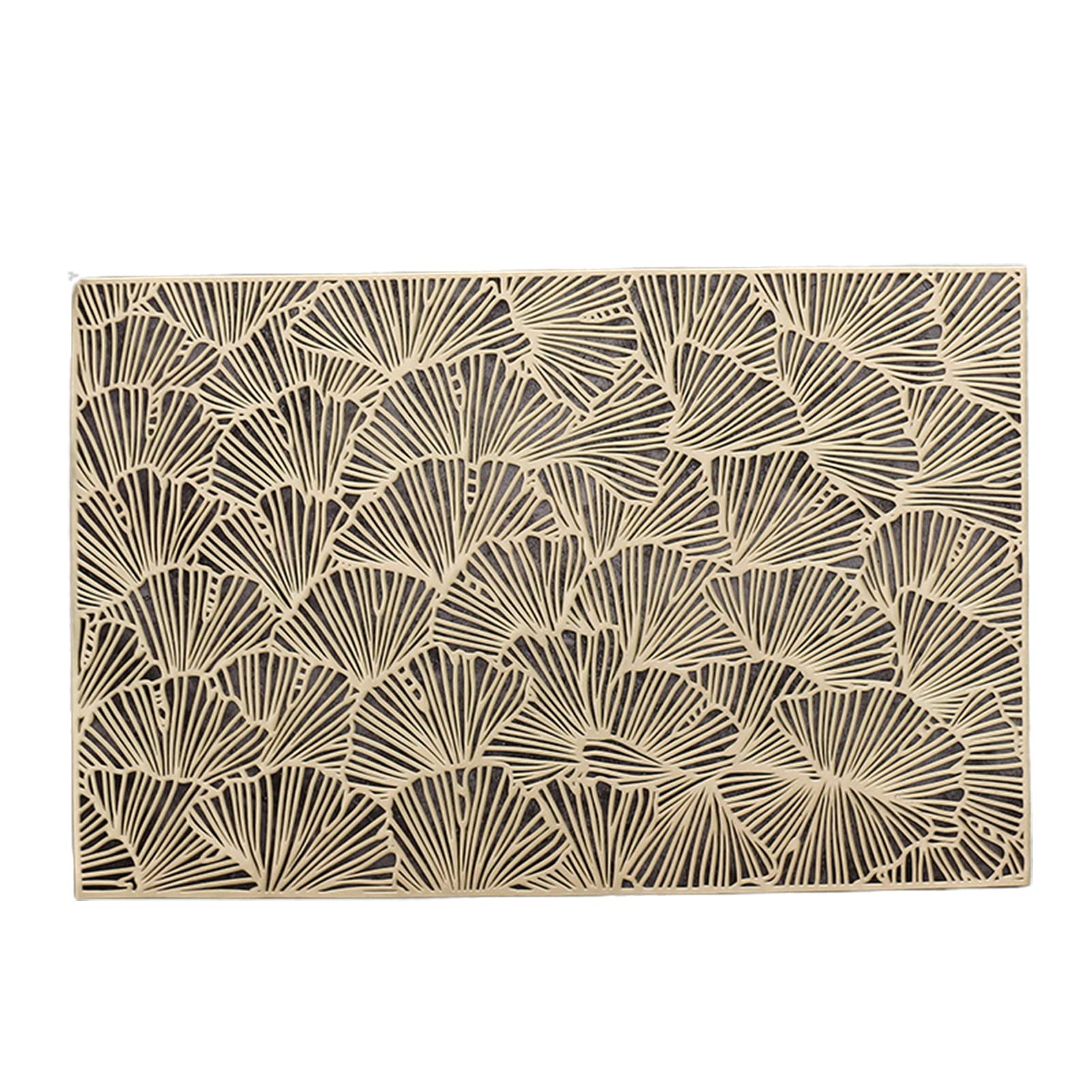 US Bowl Mats - Gold PVC Hollowed-Out Decorative Dining Place Mats - Breathable Kitchen Table Mats for Dining Room, Party Decor & Home Decor