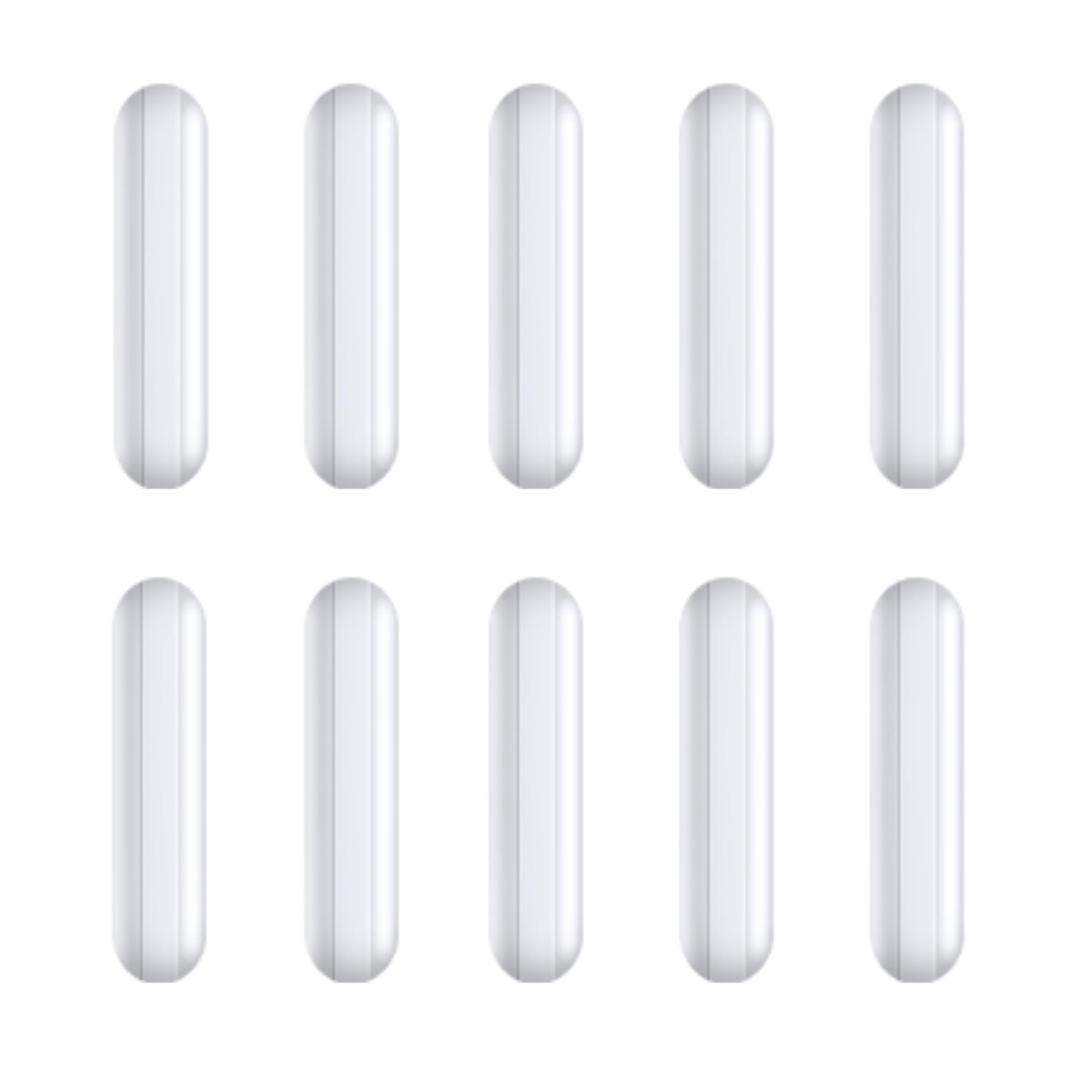 10Pcs 30mm (1.18 inch) PTFE Magnetic Stir Bars - White Laboratory Stirring Bars for Mixing Solutions, Ideal for Chemistry Labs, Science Experiments & Stir Plate Use