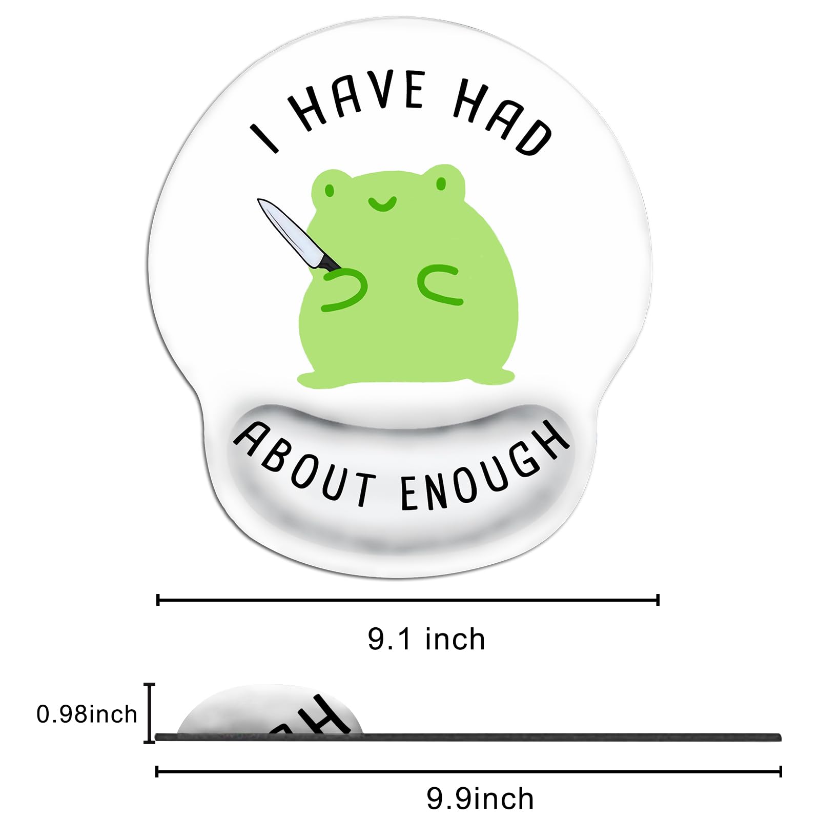 Ergonomic Mouse Pad with Wrist Support - Cute Frog Design Non-Slip Rubber Base Gaming Mousepad for Computer & Office Desk - Perfect for Work, Gaming & Anime Lovers