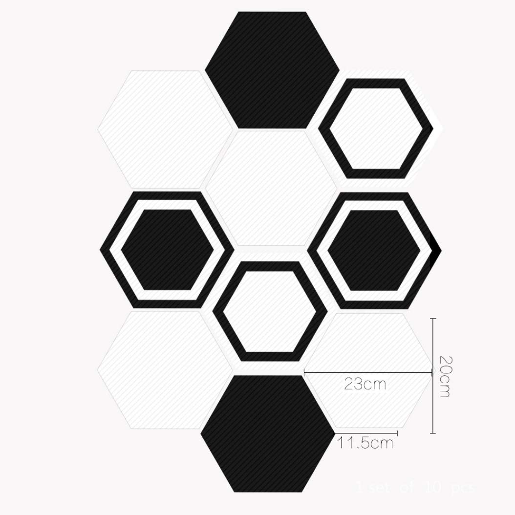 Hexagon Non-Slip Vinyl Floor Tile Stickers - Waterproof Peel & Stick Wall Decals for Home Decor, Kitchen, Bathroom & Living Room - Perfect for DIY Home Improvement, Kids Play Area & Pet-Friendly Spaces