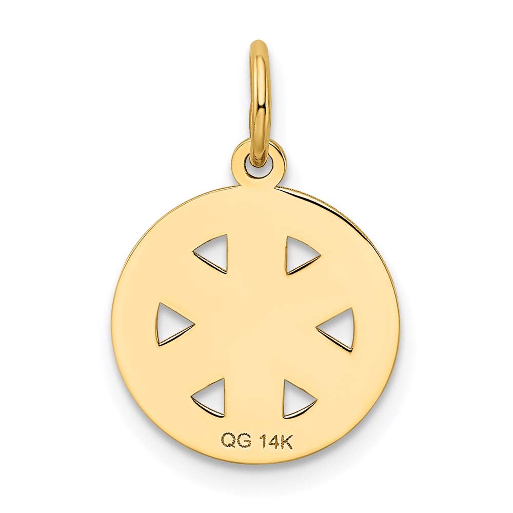 14K Yellow Gold Small Paramedic Medical Charm Pendant - Perfect for Nurses, EMTs & Healthcare Workers - Ideal for Gifts & Everyday Wear