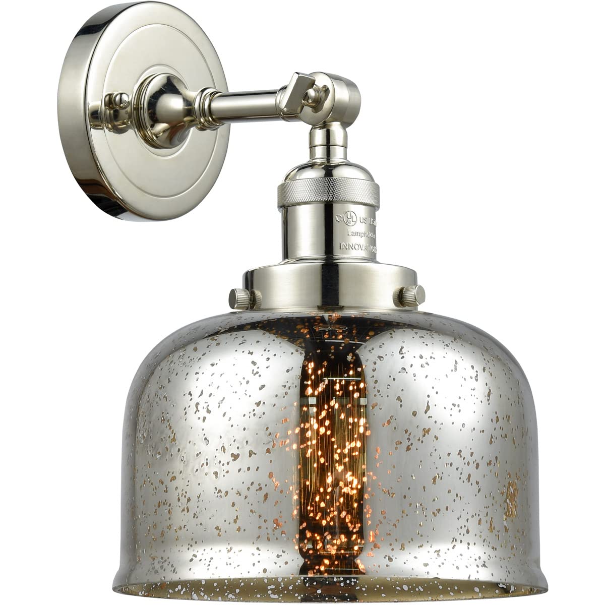 Innovations INNO203-PN-G78-LED Modern LED Wall Sconce Light Fixture - Polished Nickel Finish - Energy Efficient Indoor Lighting for Bedroom, Hallway & Living Room Decor