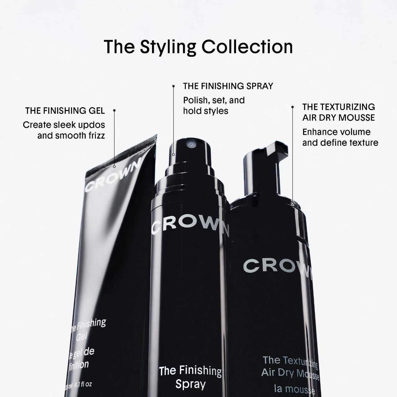 Crown Affair The Finishing Hair Spray 100ml - Lightweight Shine & Hold Hairspray for Smooth Styles - Perfect for Daily Use, Special Occasions & Salon-Quality Styling at Home