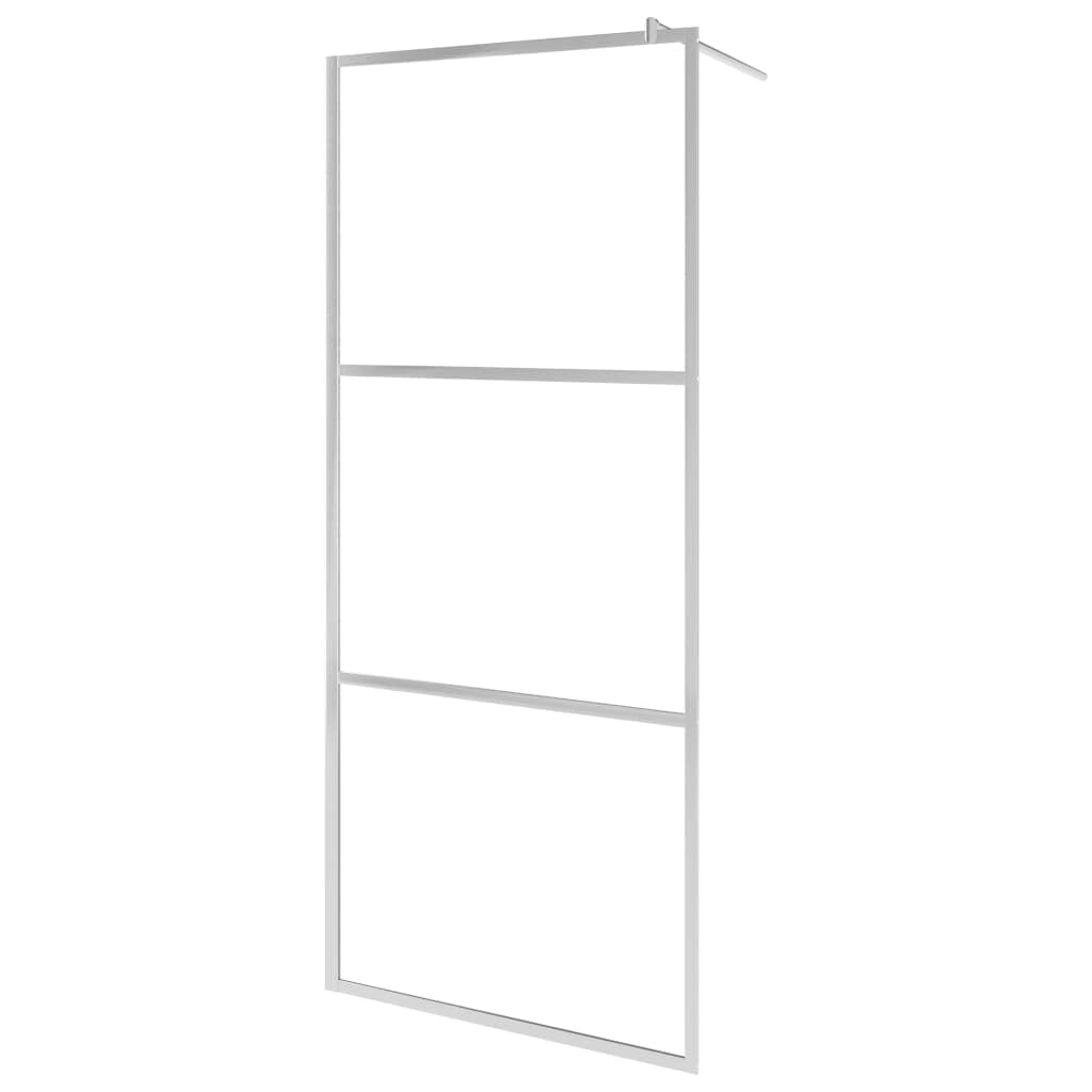 Frosted Glass Walk-in Shower Door with Aluminum Frame - 39.4