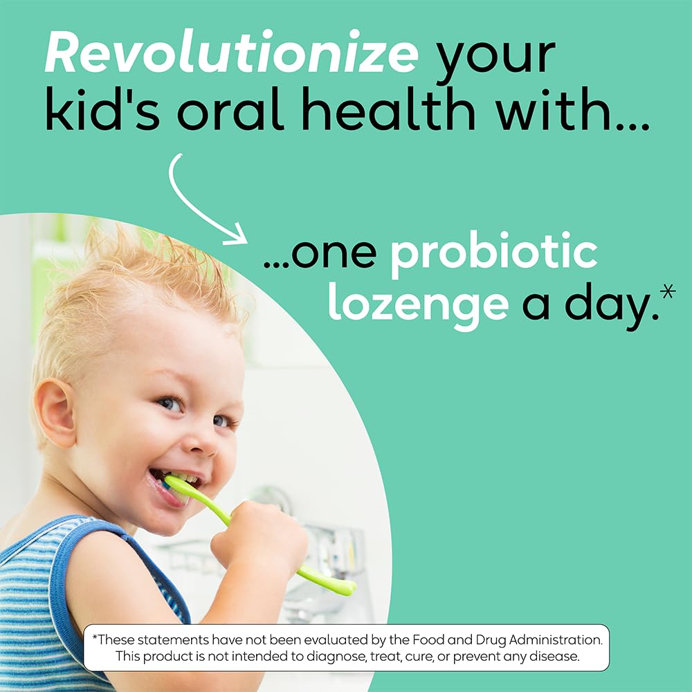 BioGaia Prodentis Kids Dental Probiotics - Apple-Flavored Lozenges for Teeth & Gum Health | Supports Oral & Gut Health | 30 Lozenges per Pack | Ideal for Children's Daily Oral Care Routine & Travel