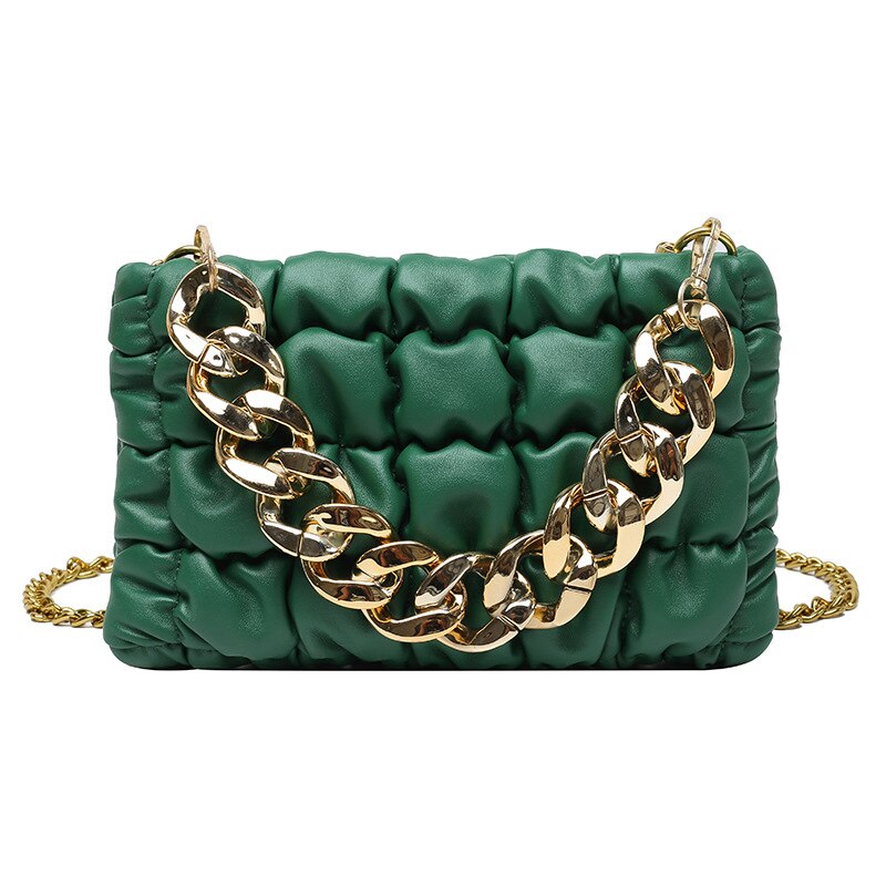 Stylish Women's Leather Crossbody Bags with Chain Strap - Fashionable Shoulder Satchel Purse for Everyday Use, Work & Date Night