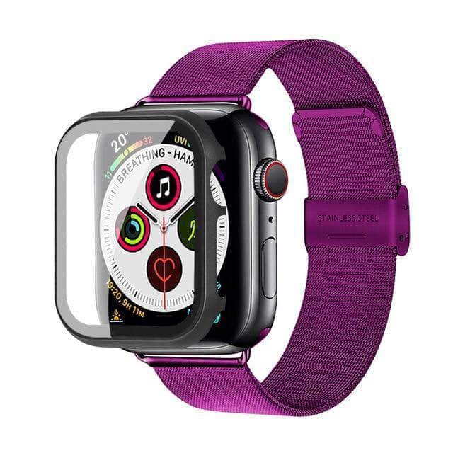 Premium Stainless Steel Band for Apple Watch Series 6/5/4/3/SE - 44mm 42mm 40mm 38mm Sizes - Durable Metal Bracelet Replacement Strap - Perfect for Workouts, Office Wear & Everyday Use