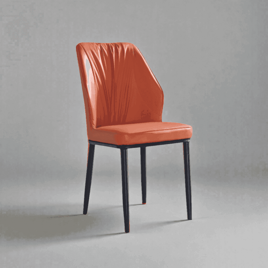 Matar Orange Dining Chair - Modern Comfortable Kitchen & Dining Room Chair for Home, Restaurant, Cafe | Perfect for Indoor & Outdoor Use