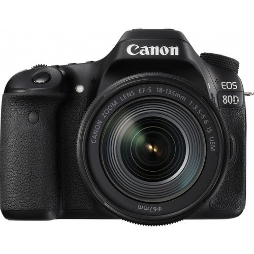 Canon EOS 80D 24.2MP DSLR Camera with EF-S 18-135mm IS USM Lens - Professional Photography & Videography Kit for YouTube, Vlogging, Travel & Portrait Shooting