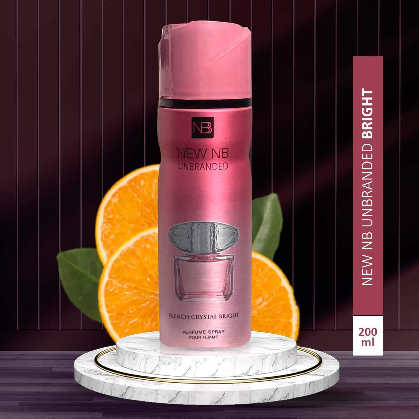New Nb Unbranded French Crystal Bright Perfume Deodorant Spray for Women 200ml - Long Lasting Fragrance for Daily Use, Work & Special Occasions