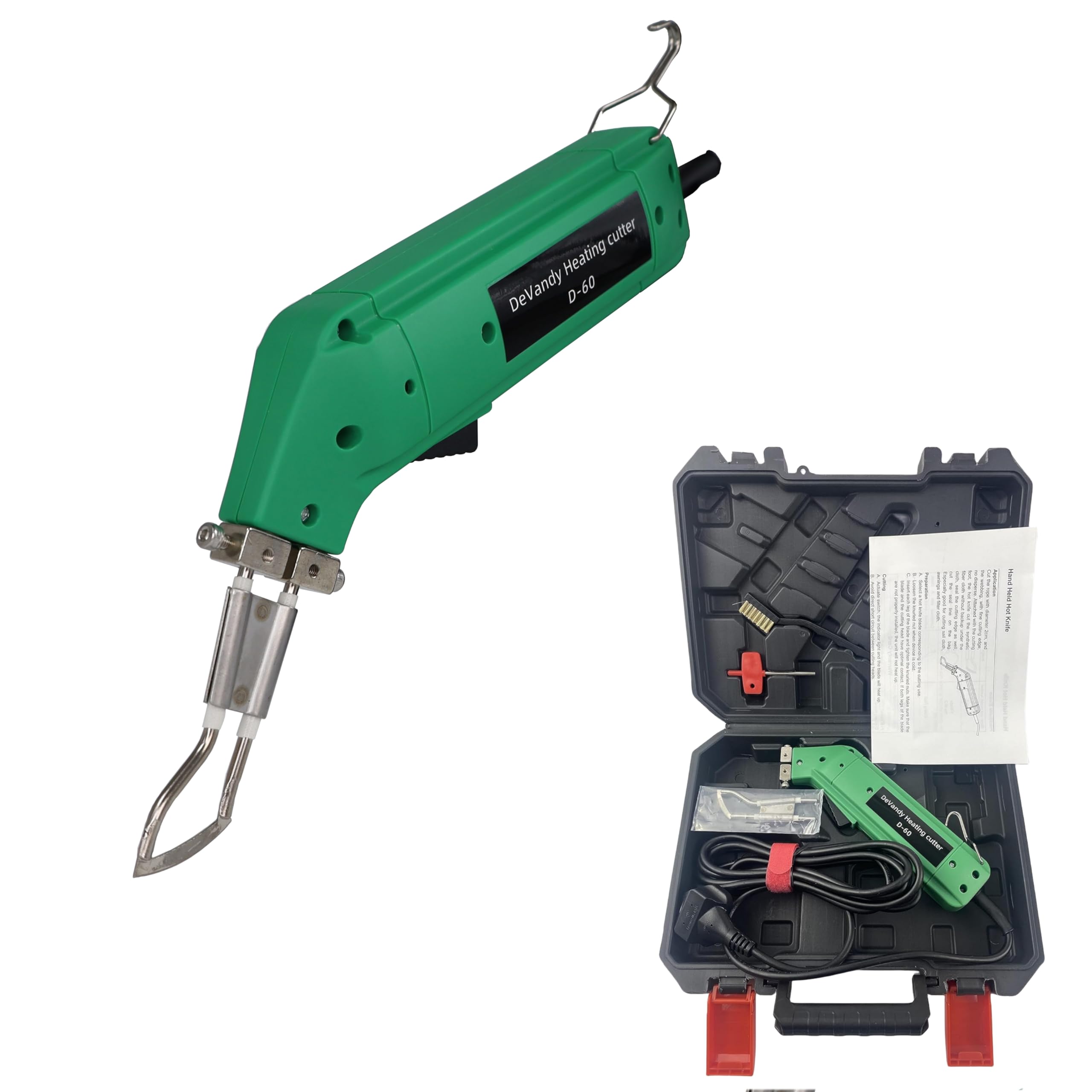D60 Handheld Hot Knife Fabric Cutter - 110V Electric Heat Cutting Tool for DIY, Sewing & Craft Projects | Perfect for Vinyl, Leather, Foam & Textile Cutting