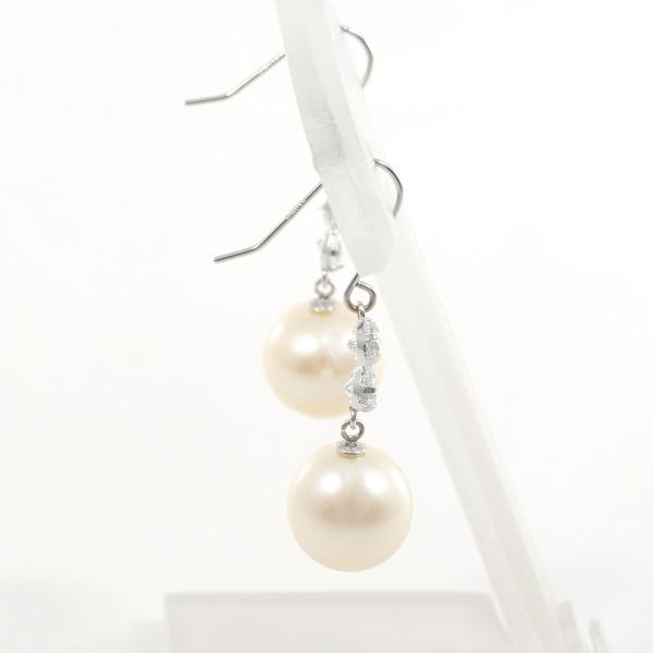 10K Gold Zirconia Pearl Drop Earrings for Women - Elegant Dangle Earrings for Wedding, Party & Special Occasions