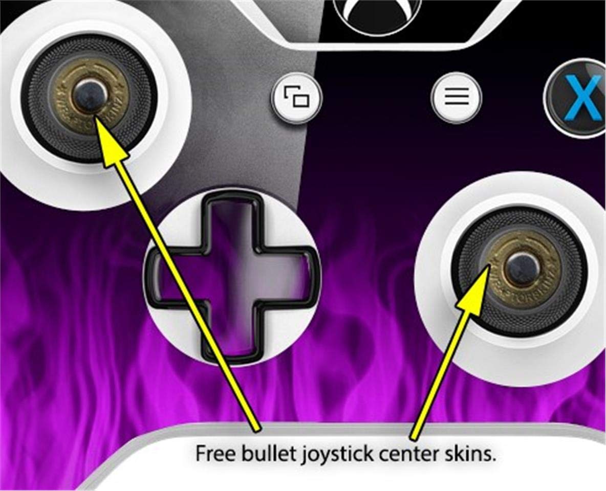 XBOX One S/X Controller Skin Wrap - Fire Purple Vinyl Decal for Gaming Protection
