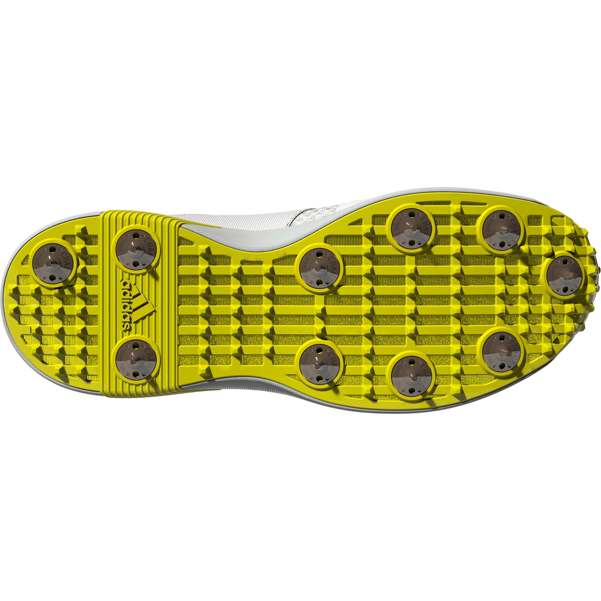 Adidas Adipower Vector Cricket Shoes - White & Yellow | Lightweight & Durable for Professional Matches & Training