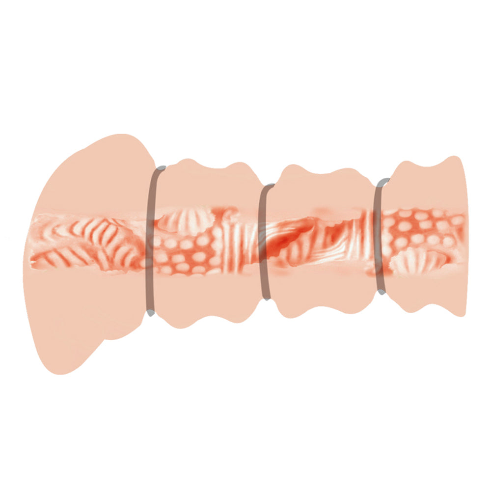 Crazy Bull Rossi Realistic Vagina Masturbator with Adjustable Tightness Rings - Lifelike Male Pleasure Toy for Solo Play & Couples Use