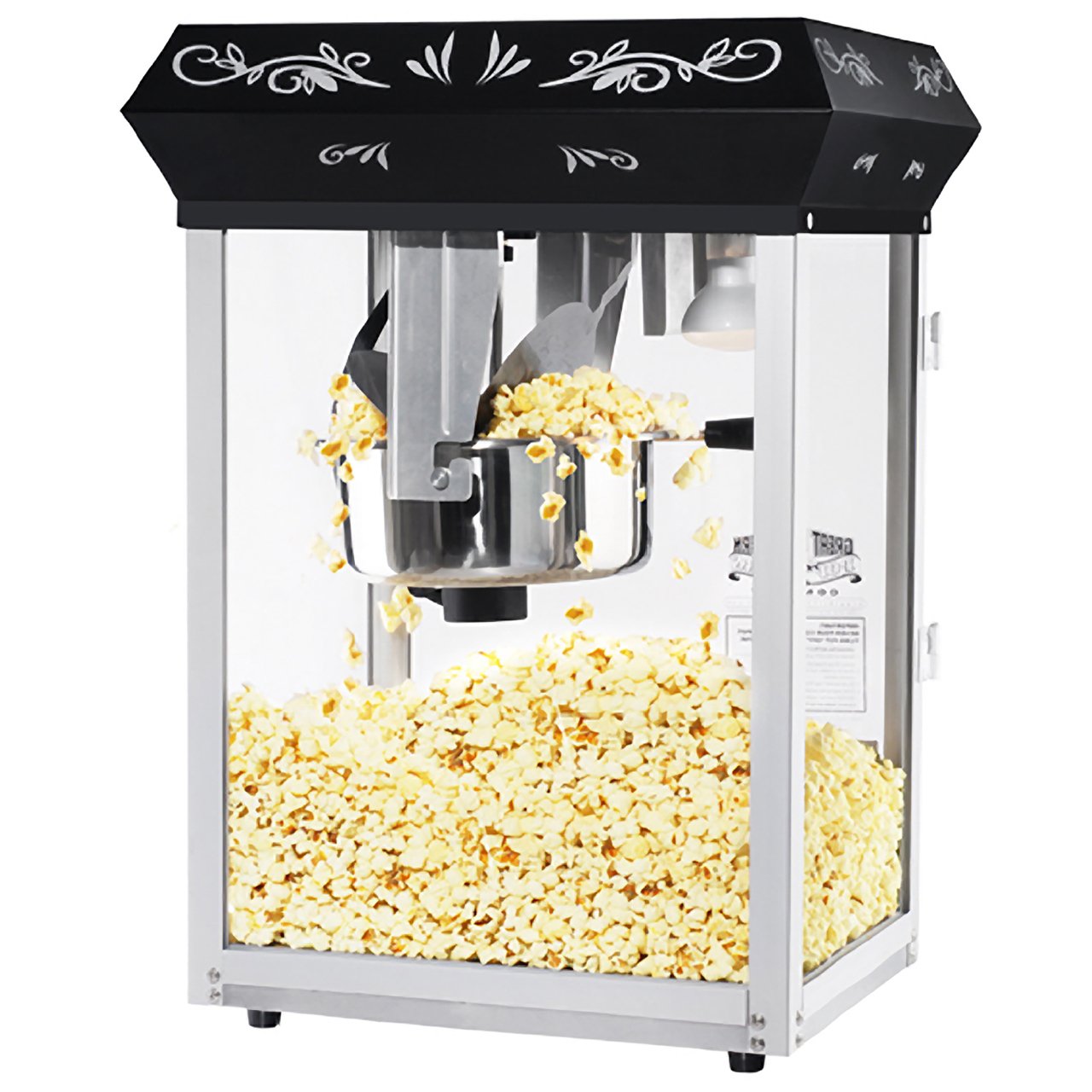 Great Northern Popcorn Machine - 8 oz Black Commercial Popcorn Popper for Movie Theater Style Popcorn at Home, Parties & Events