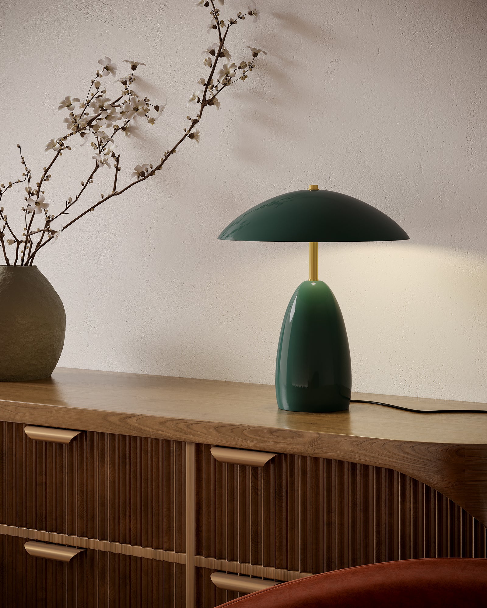 Poppy Table Lamp - Modern LED Desk Light for Home Office, Bedroom & Living Room - Stylish Decorative Lighting for Reading & Working