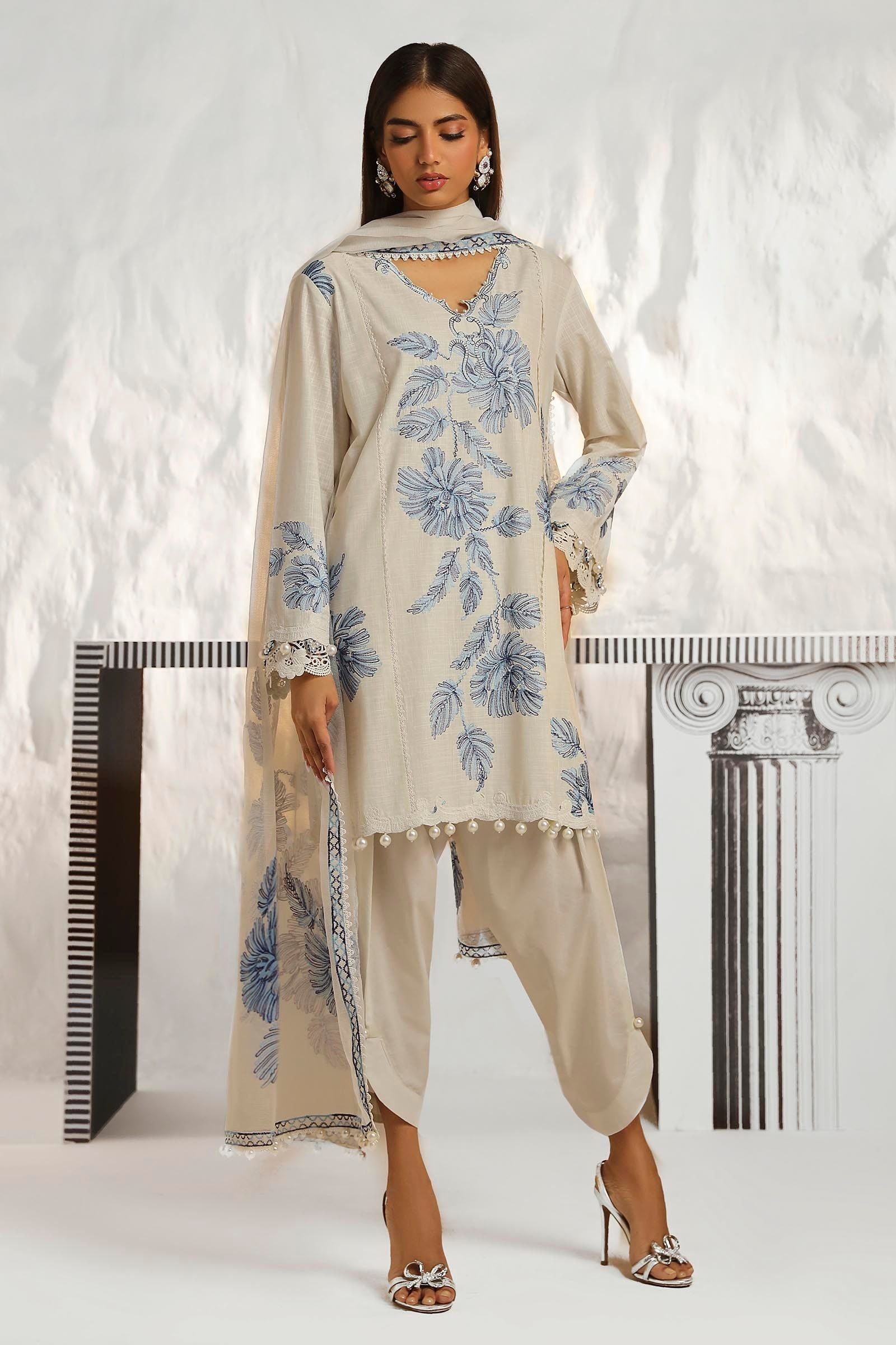 Sana Safinaz Muzlin Volume 2 Embroidered Formal Dress - Elegant Stitched Pakistani Designer Wear for Weddings & Parties