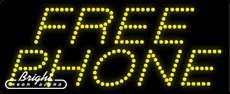 Free Phone LED Sign - 27 x 11 x 1 Inches - Made in USA - Perfect for Retail Stores, Bars, and Restaurants