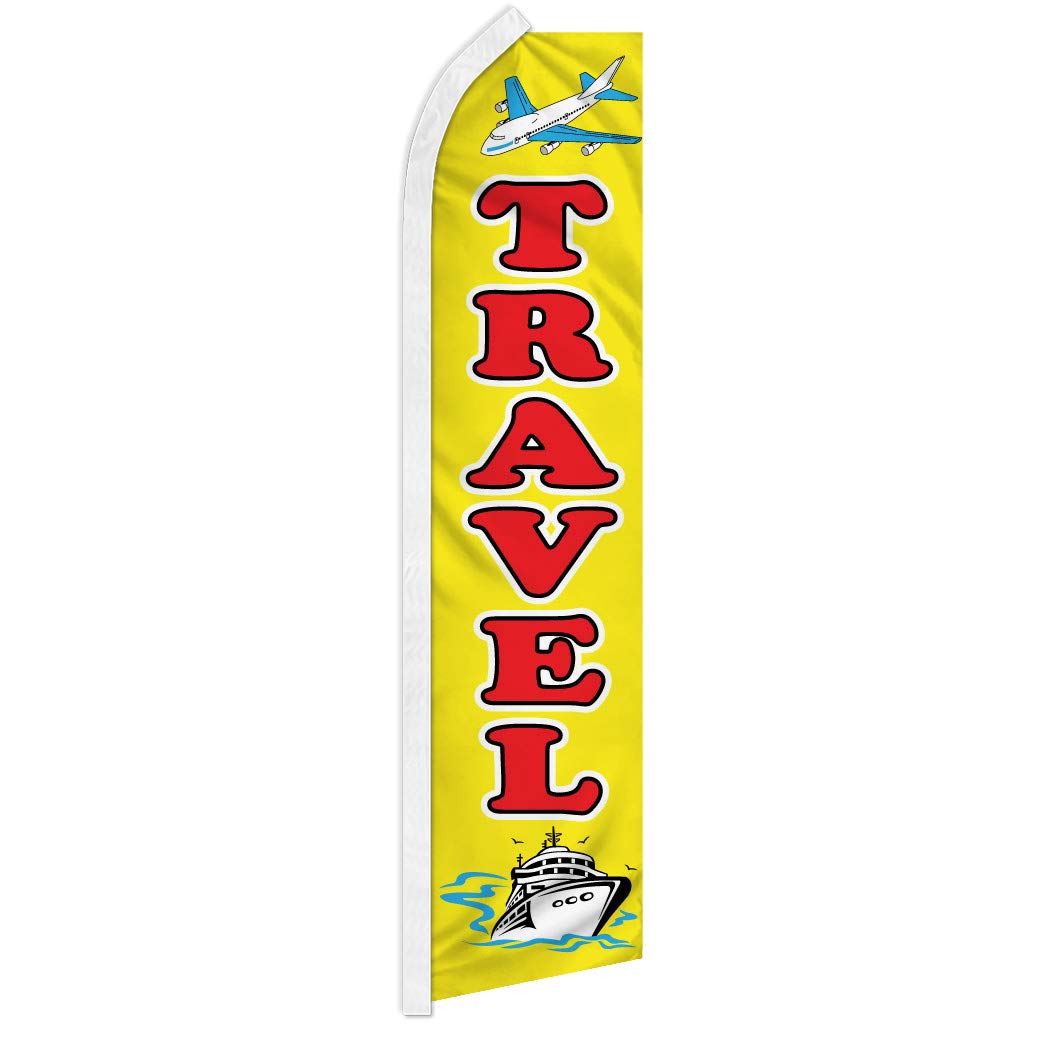 Travel Swooper Flag - Lightweight Portable Outdoor Banner for Camping, Beach & Sports Events | Perfect for Backpacking, Tailgating & Festivals