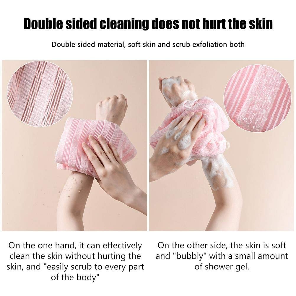 Kuashidai Exfoliating Back Scrubber - Long-Lasting Shower Brush with Exfoliating Towel Texture, Machine Washable Bath Accessories for Deep Cleansing & Skin Renewal - Perfect for Spa Days & Post-Workout Refresh