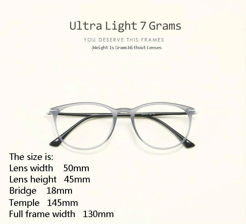 Brightzone Women's Full Rim Oval Round TR90 Titanium Eyeglasses Frame 71301 - Lightweight & Durable for Work, Reading & Everyday Wear