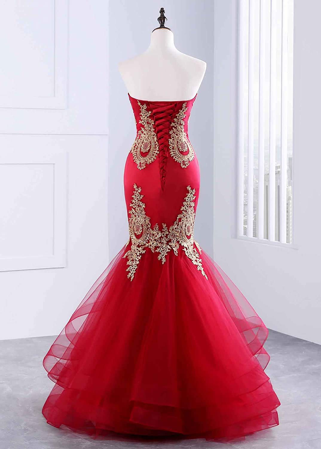 Elegant Backless Mermaid Evening Dress for Women - Long Formal Prom Gown with Embroidery | Perfect for Weddings, Galas & Special Occasions