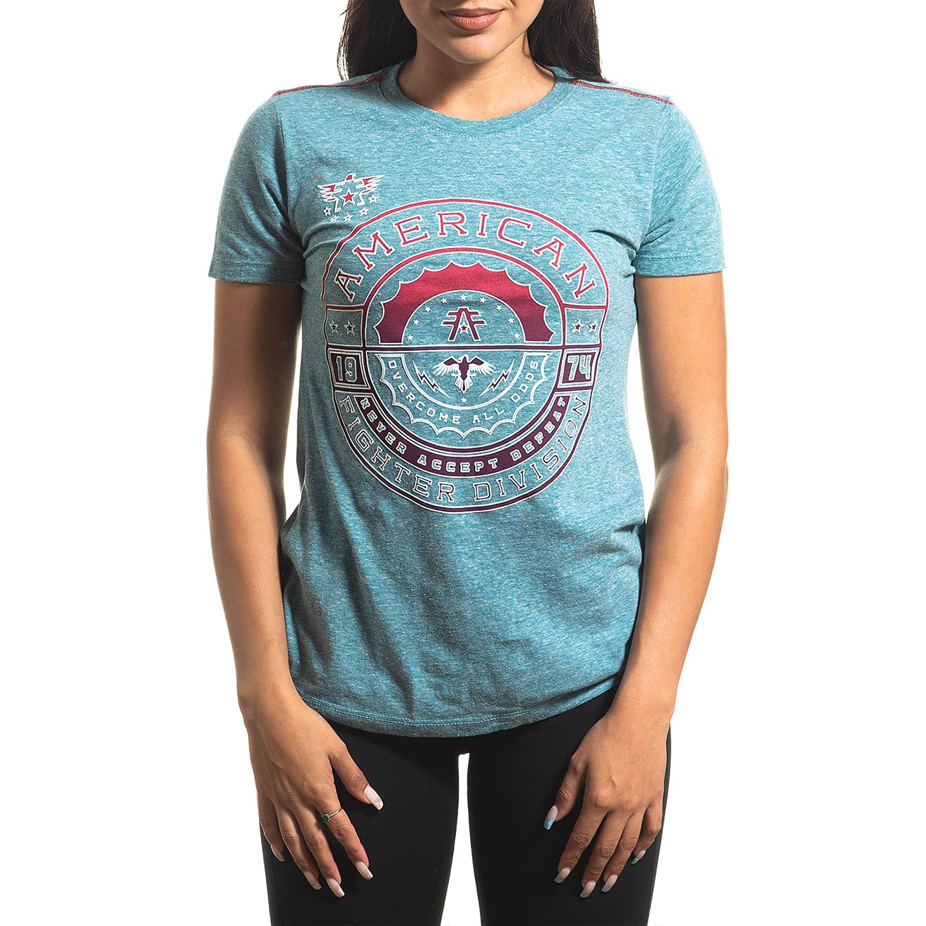 American Fighter Women's Short Sleeve T-Shirts | Comfortable Cotton Tees for Casual Wear & Street Style