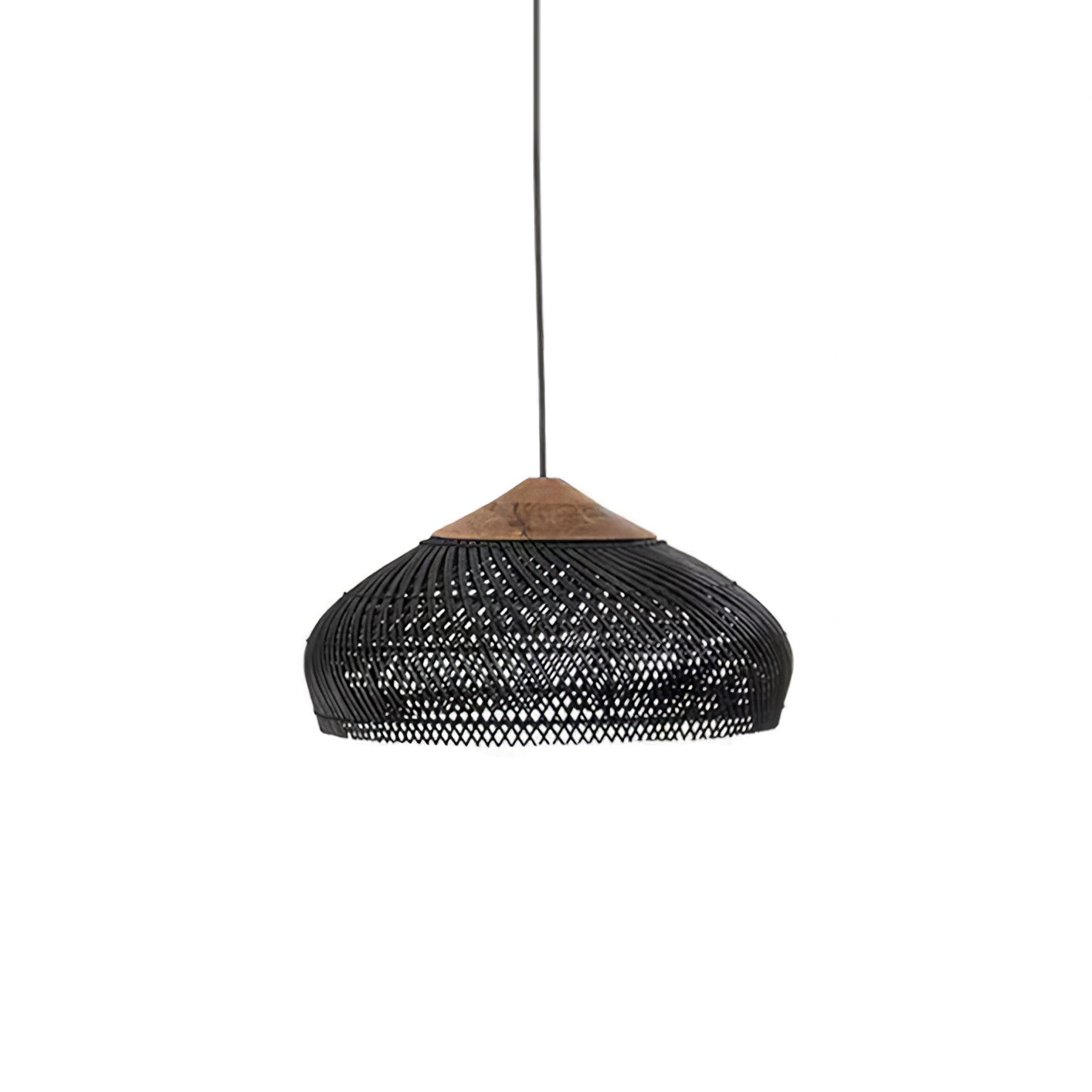 Dark wood & Black rattan