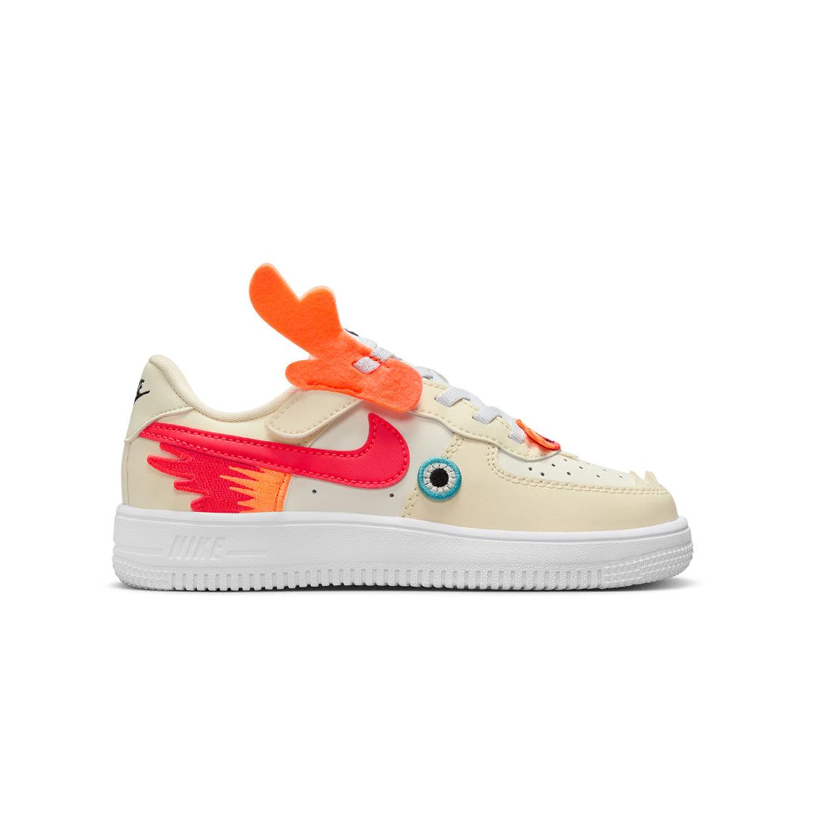 Nike Kids Force 1 Low LV8 EasyOn 'Year of the Dragon' Sneakers - Lightweight Basketball Shoes for Boys & Girls with Easy On/Off Design - Perfect for School, Playground & Dragon Year Celebrations