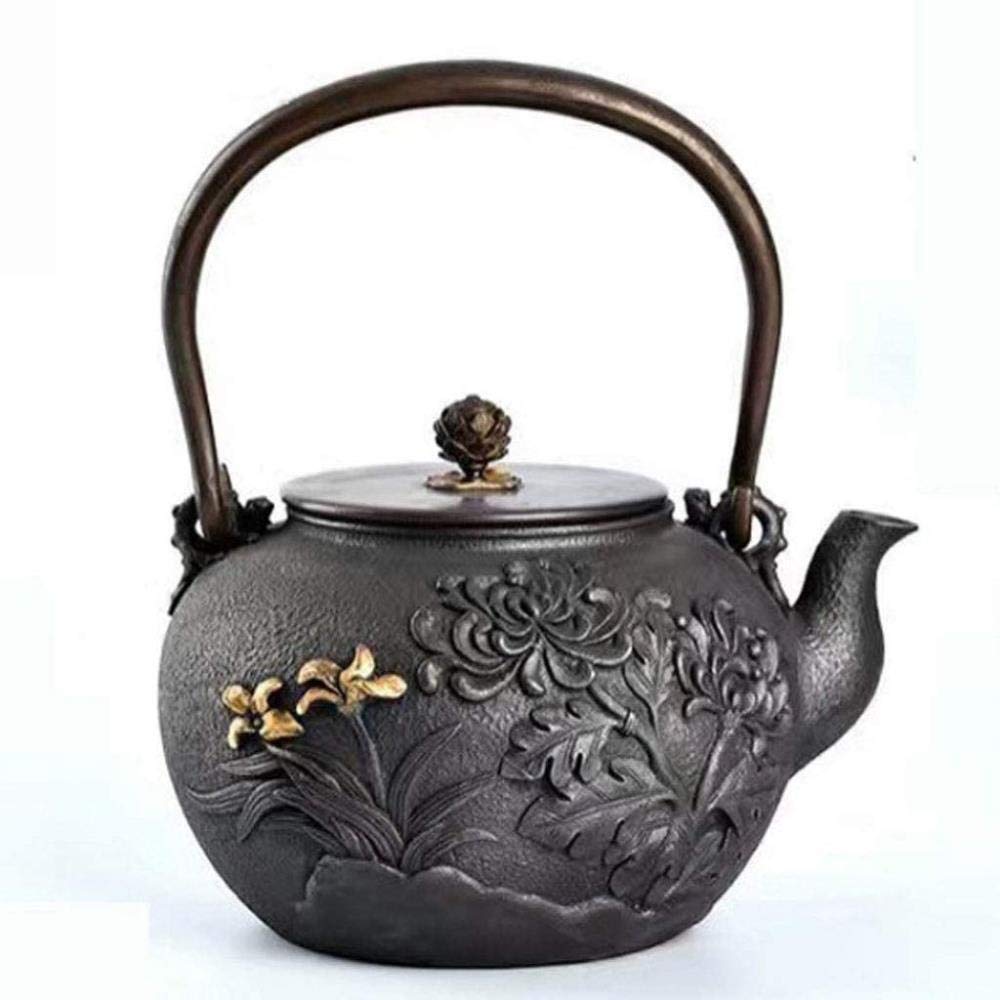 Premium 1.5L Cast Iron Teapot (Tetsubin) - Japanese Style Handcrafted Iron Kettle with Infuser for Loose Leaf Tea | Perfect for Home, Office & Tea Ceremonies | Durable & Rust-Resistant Design