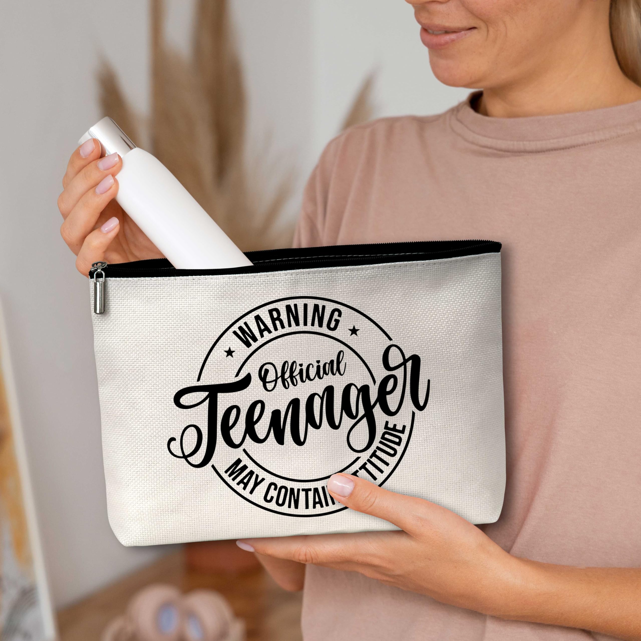 Funny Makeup Bag for Teens - Cute Cosmetic Pouch Gift for Girls, Besties & Sisters | Perfect Birthday Present for Teenagers | Great for Travel, School & Sleepovers