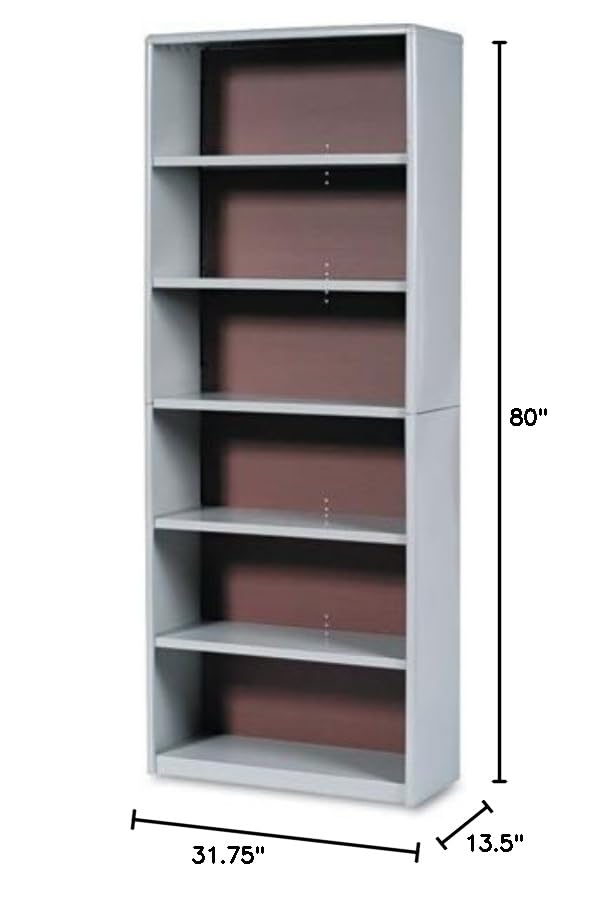 6-Shelf Bookcase with Adjustable Shelves - Sturdy Wooden Storage Organizer for Home, Office, or Study Room - Perfect for Books, Decor, and Display Items