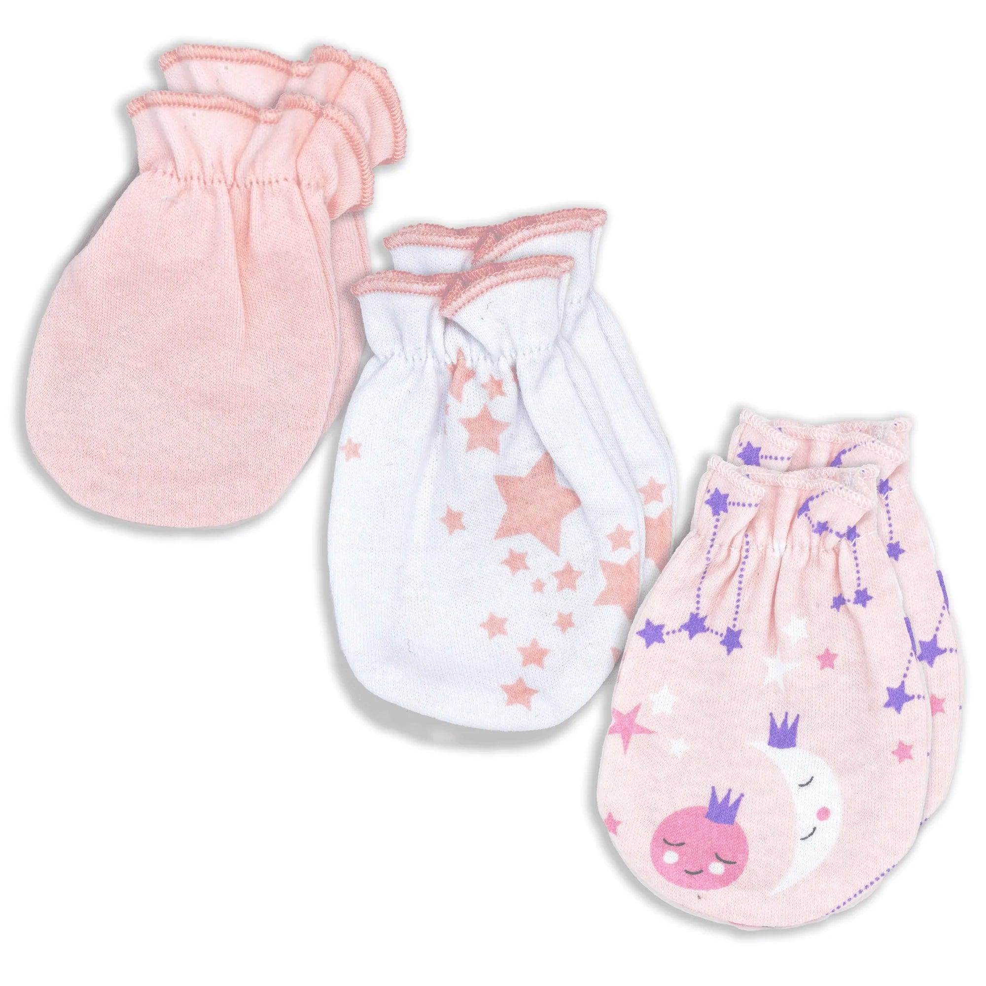 3 Pack Baby Galaxy Scratch Mittens - Soft & Breathable Newborn Mittens for Sensitive Skin - Perfect for Sleep, Play & Protecting Baby's Face