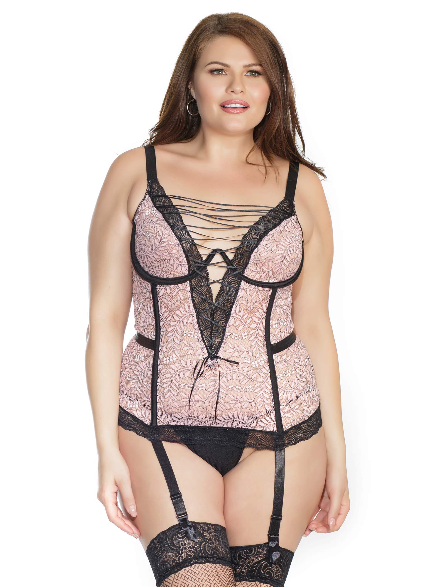 Coquette Plus Size La Vie en Rose Bustier - Flattering Corset Top for Women | Perfect for Date Nights, Weddings & Special Occasions