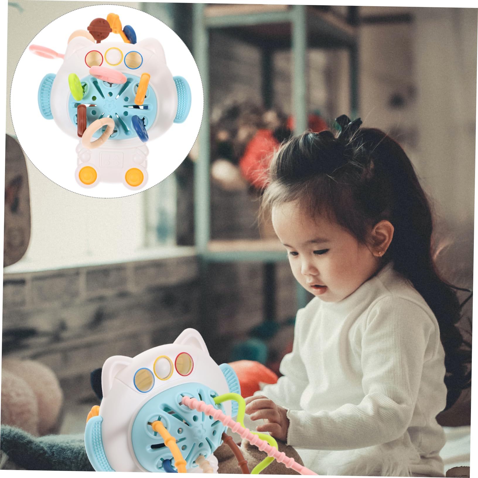 **Toyvian 5-Piece Drawstring Bath Toys for Kids - Stress Relief & Sensory Play - Waterproof Plastic Bathing Toys for Toddlers & Children - Perfect for Bathtime Fun & Relaxation**